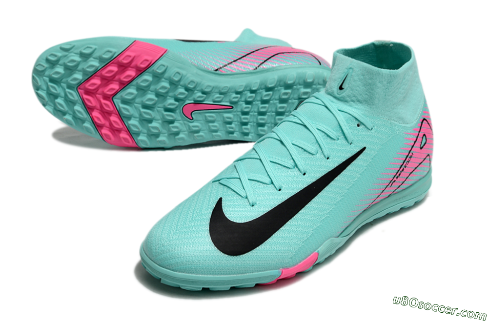 Nike Air Zoom Mercurial Superfly 10 Elite TF Artificial Turf Soccer Shoes - Jade/Red/Black 3