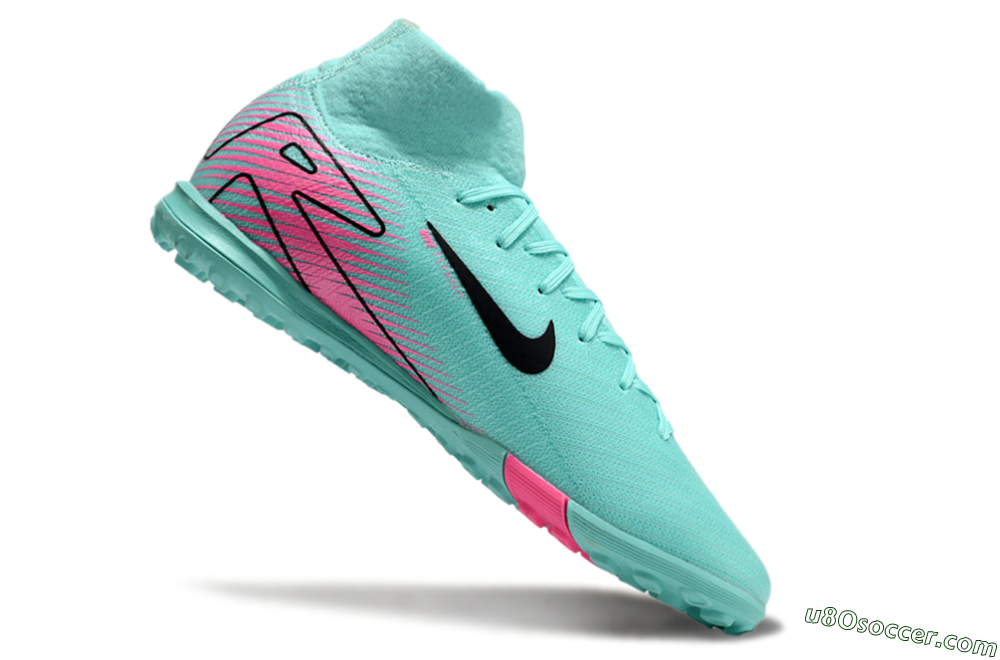 Nike Air Zoom Mercurial Superfly 10 Elite TF Artificial Turf Soccer Shoes - Jade/Red/Black 4
