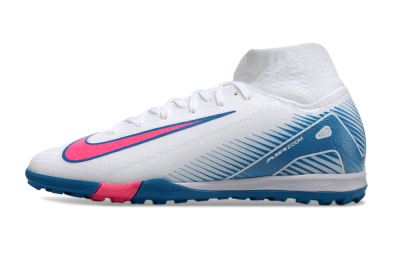 Nike Air Zoom Mercurial Superfly 10 Elite TF Artificial Turf Soccer Shoes - White/Pink/Blue