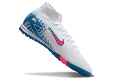 Nike Air Zoom Mercurial Superfly 10 Elite TF Artificial Turf Soccer Shoes - White/Pink/Blue