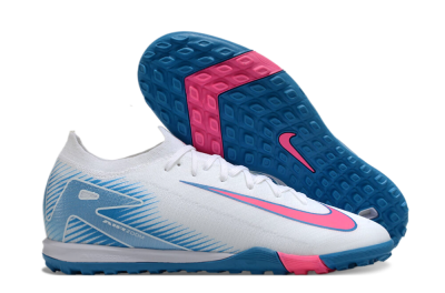 Nike Air Zoom Mercurial Vapor 16 Elite TF Artificial Turf Soccer Shoes - White/Pink/Blue