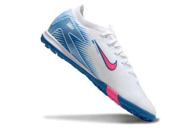 Nike Air Zoom Mercurial Vapor 16 Elite TF Artificial Turf Soccer Shoes - White/Pink/Blue