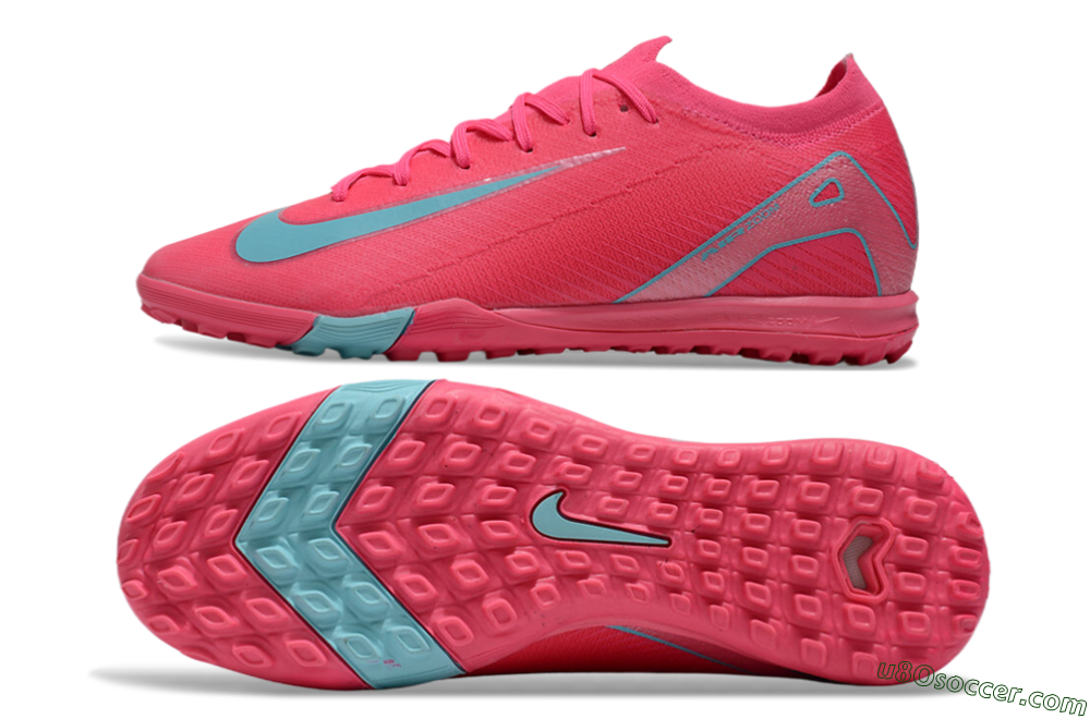 Nike Air Zoom Mercurial Vapor 16 Elite TF Artificial Turf Soccer Shoes - Pink/Jade/White 0