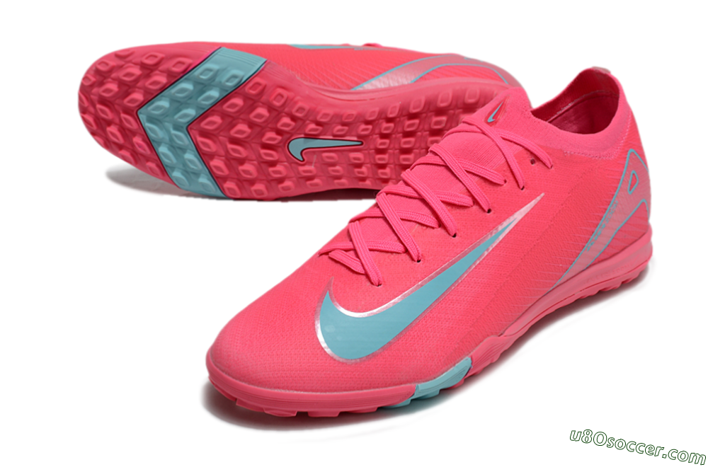 Nike Air Zoom Mercurial Vapor 16 Elite TF Artificial Turf Soccer Shoes - Pink/Jade/White 3