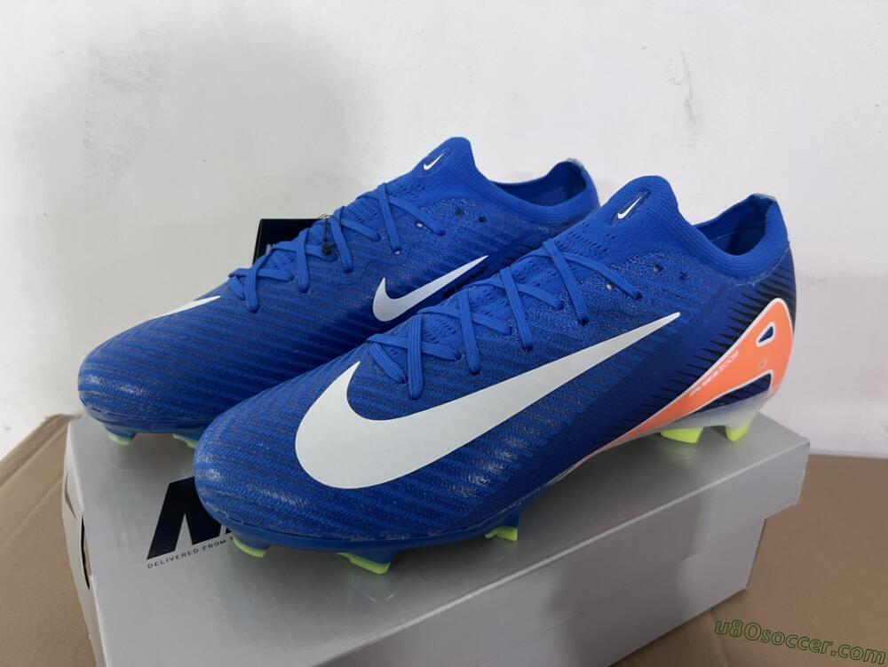 Nike Air Zoom Mercurial Vapor 16 Elite FG Firm Ground Soccer Cleats - Blue/White/Orange