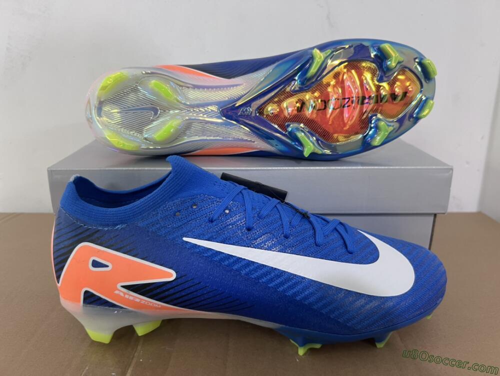 Nike Air Zoom Mercurial Vapor 16 Elite FG Firm Ground Soccer Cleats - Blue/White/Orange