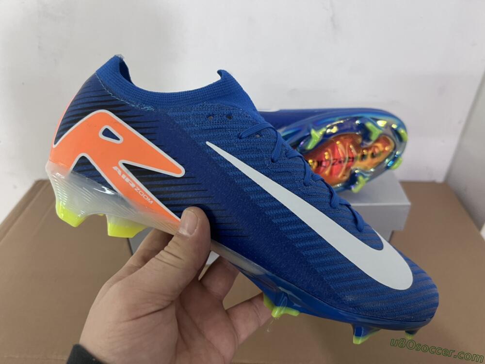 Nike Air Zoom Mercurial Vapor 16 Elite FG Firm Ground Soccer Cleats - Blue/White/Orange
