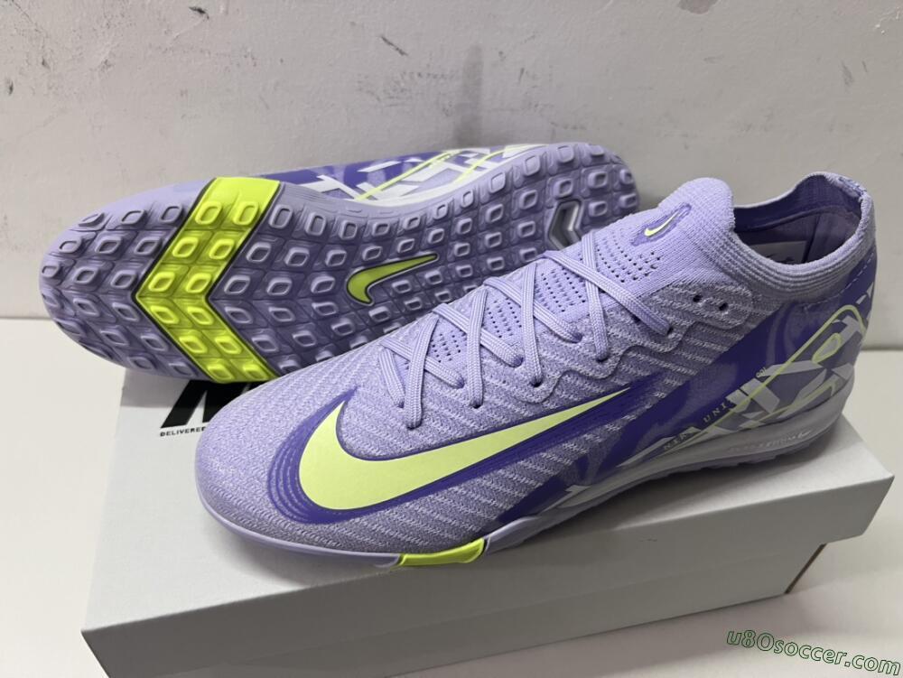 Nike Air Zoom Mercurial Vapor 16 Elite TF Artificial Turf Soccer Shoes - Purple/Yellow/White