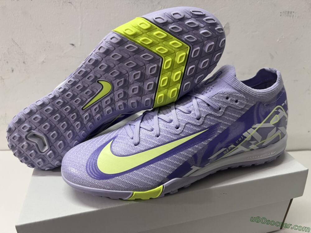 Nike Air Zoom Mercurial Vapor 16 Elite TF Artificial Turf Soccer Shoes - Purple/Yellow/White