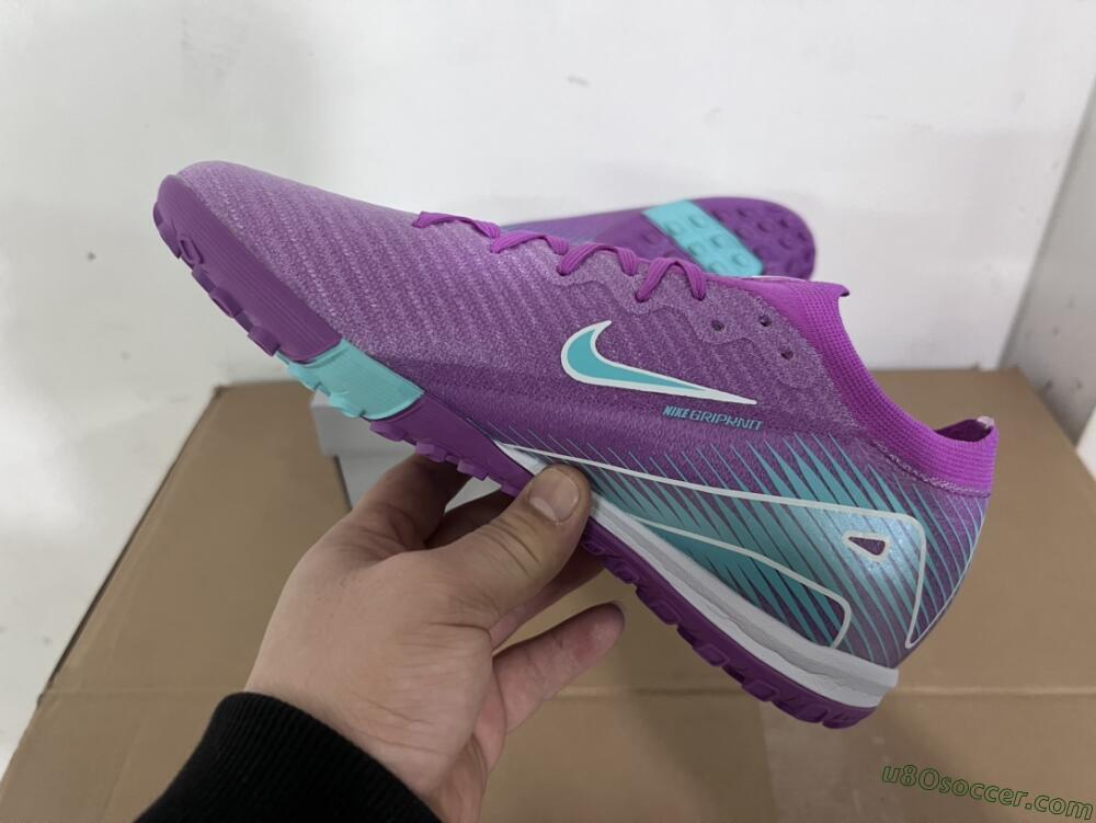 Nike Air Zoom Mercurial Vapor 16 Elite TF Artificial Turf Soccer Shoes - Purple/Jade/White
