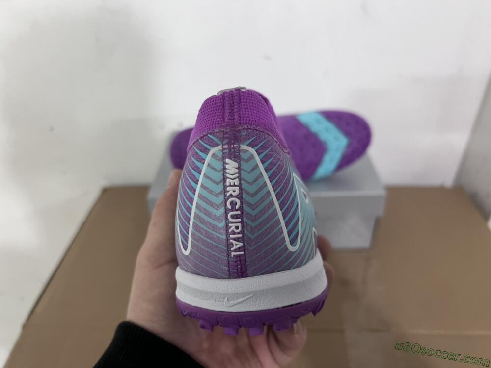 Nike Air Zoom Mercurial Vapor 16 Elite TF Artificial Turf Soccer Shoes - Purple/Jade/White