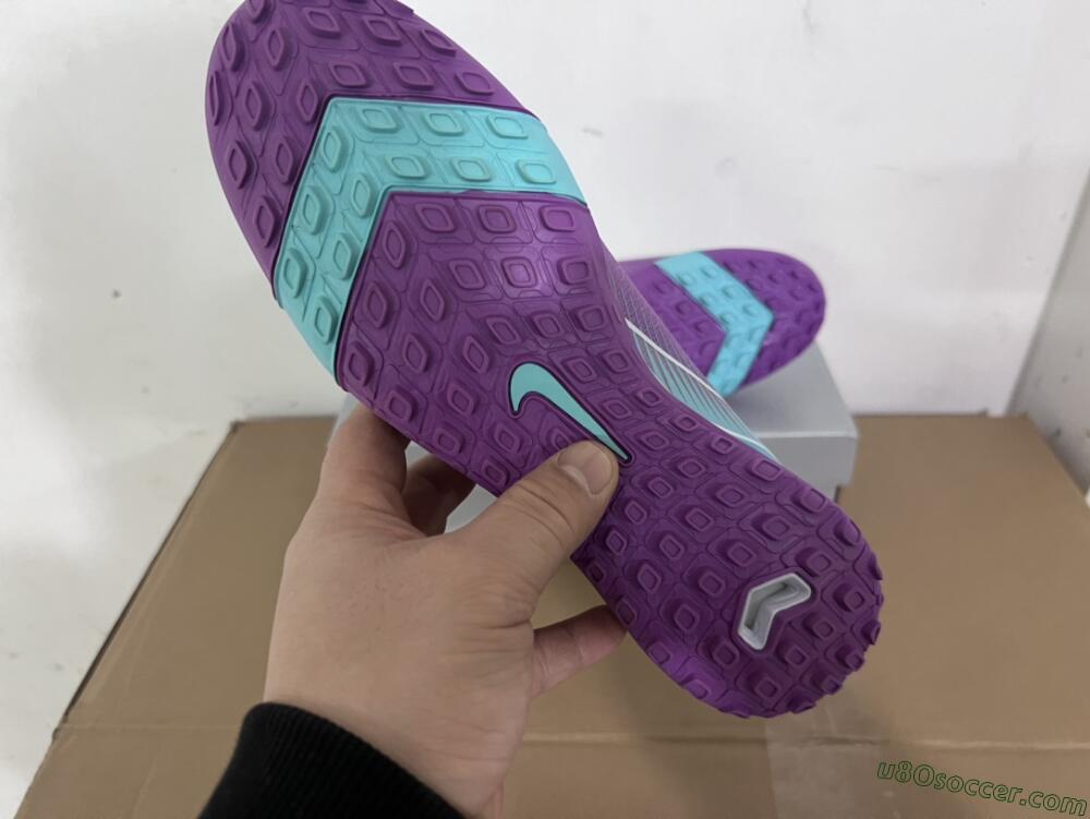 Nike Air Zoom Mercurial Vapor 16 Elite TF Artificial Turf Soccer Shoes - Purple/Jade/White