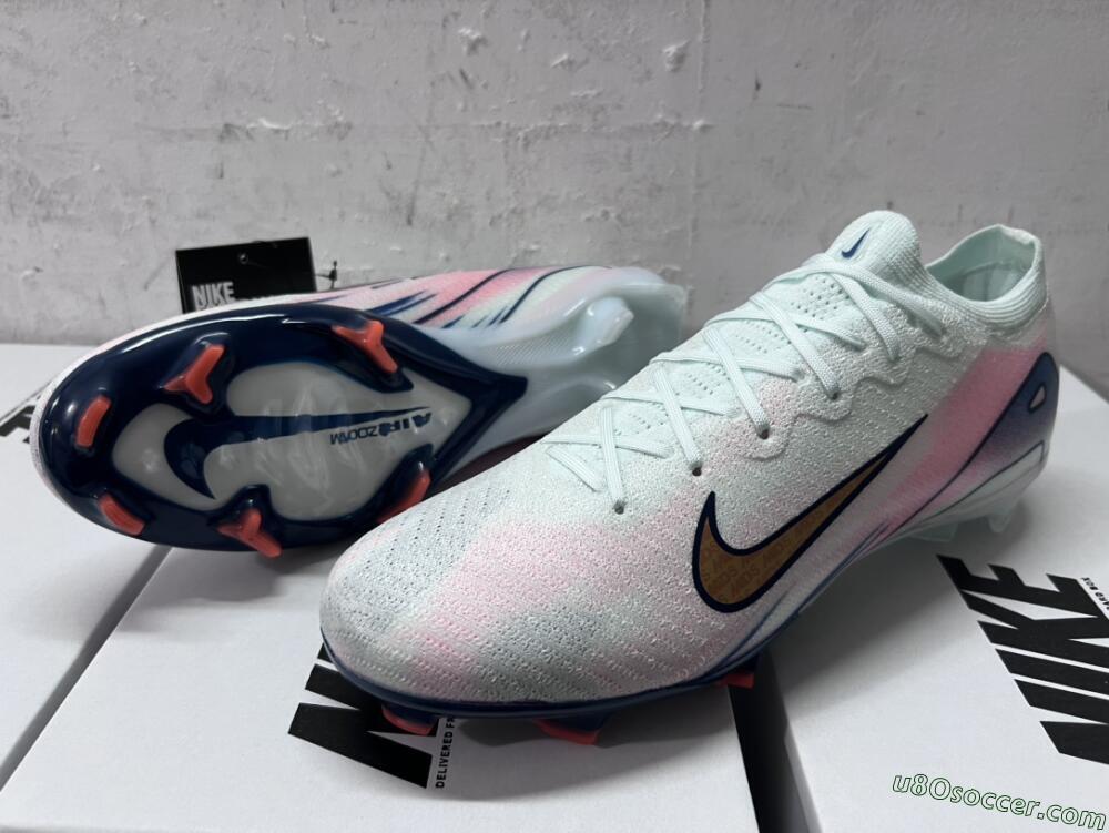 Nike Air Zoom Mercurial Vapor 16 Elite FG Firm Ground Soccer Cleats - Jade/Gold/Pink/Blue