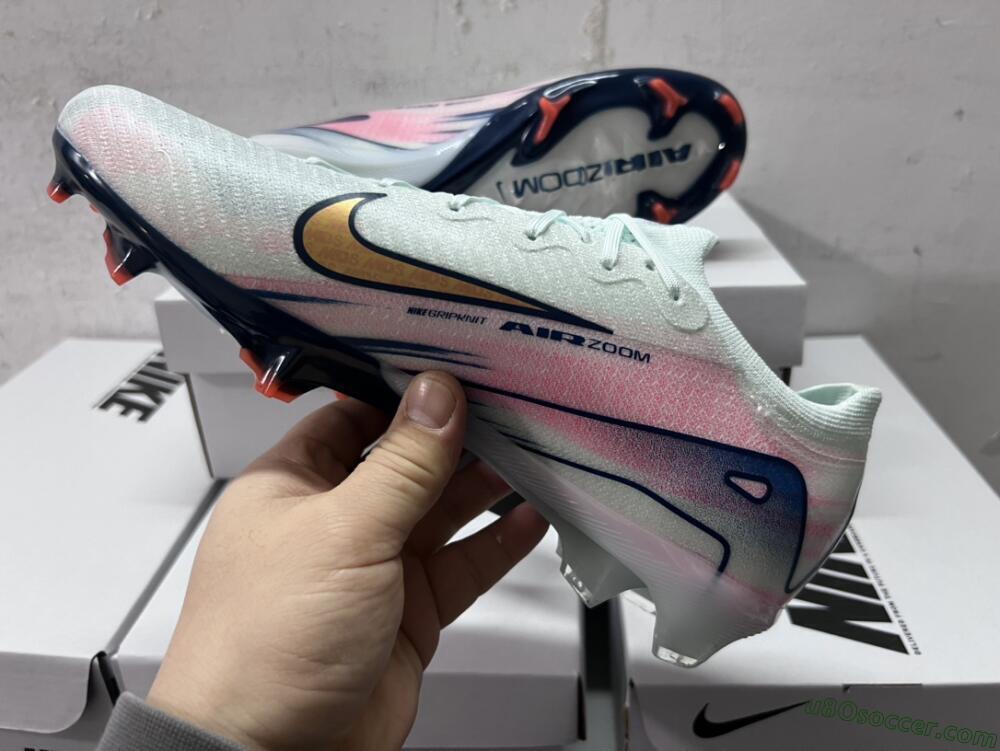 Nike Air Zoom Mercurial Vapor 16 Elite FG Firm Ground Soccer Cleats - Jade/Gold/Pink/Blue