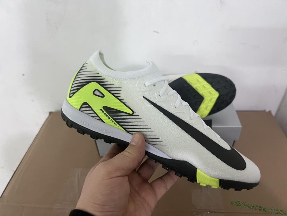 Nike Air Zoom Mercurial Vapor 16 Elite TF Artificial Turf Soccer Shoes - White/Black/Yellow