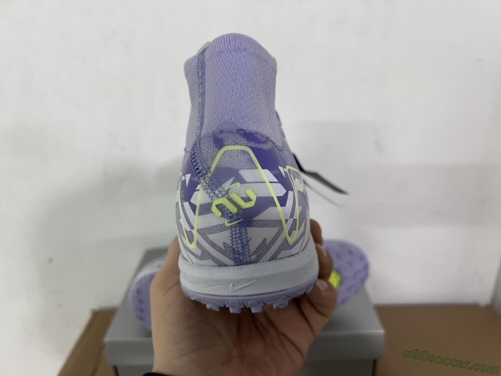 Nike Air Zoom Mercurial Superfly 10 Elite TF Artificial Turf Soccer Shoes - Purple/Yellow/White