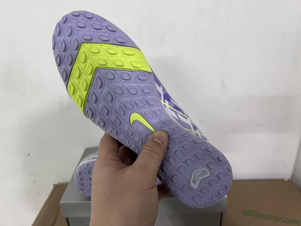 Nike Air Zoom Mercurial Superfly 10 Elite TF Artificial Turf Soccer Shoes - Purple/Yellow/White