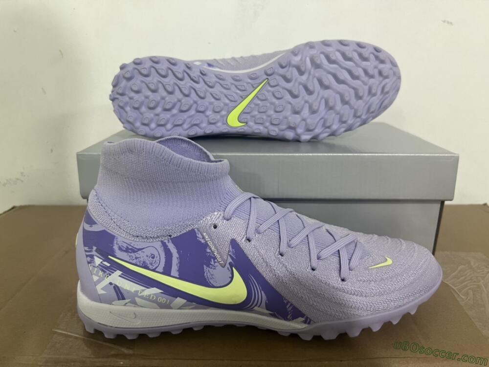 Nike Phantom Luna Elite TF Artificial Turf Soccer Shoes - Purple/Yellow/White