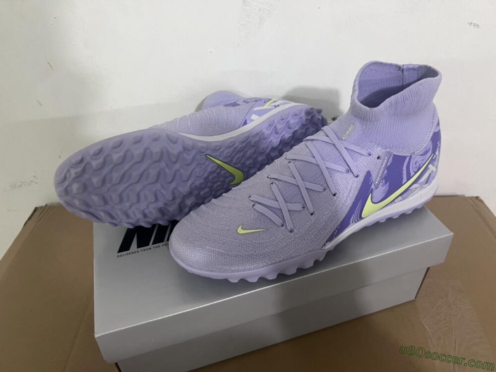 Nike Phantom Luna Elite TF Artificial Turf Soccer Shoes - Purple/Yellow/White