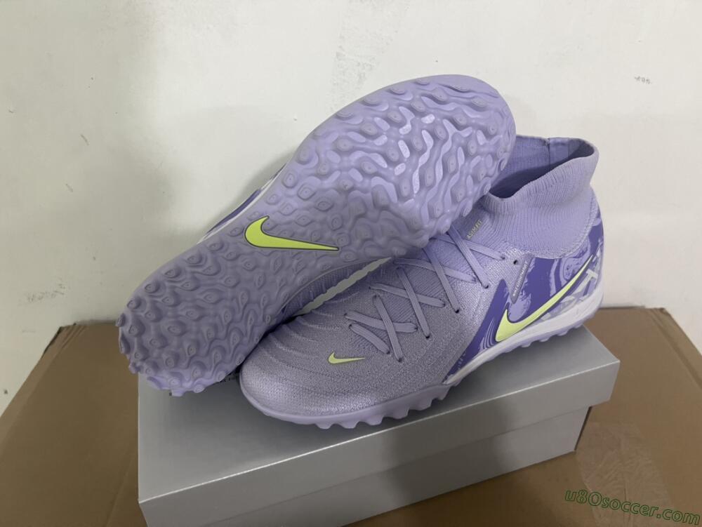 Nike Phantom Luna Elite TF Artificial Turf Soccer Shoes - Purple/Yellow/White