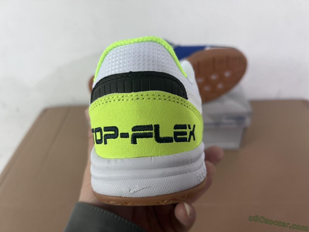 Joma Top Flex 920 IC Indoor & Futsal Soccer Shoes - White/Blue/Yellow