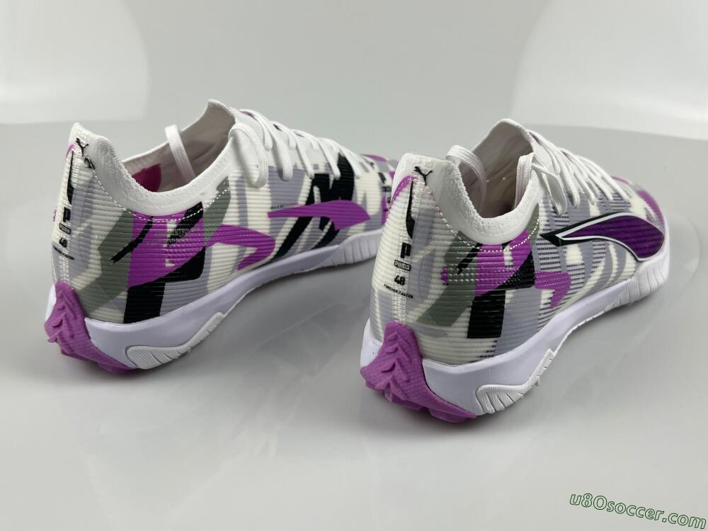 Puma Ultra Ultimate TF Artificial Turf Soccer Shoes - White/Purple/Black
