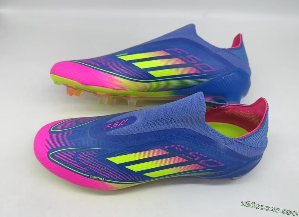 Adidas F50 Elite FG Firm Ground Soccer Cleats - Blue/Pink/Yellow