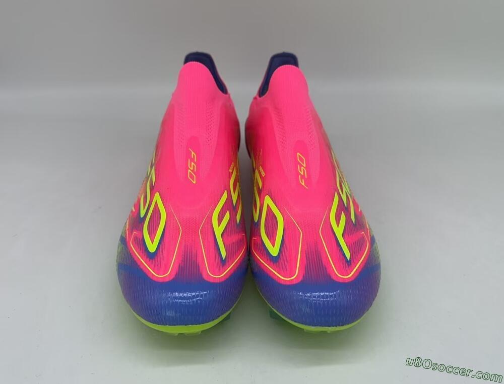 Adidas F50 Elite Laceless FG Firm Ground Soccer Cleats - Red/Yellow/Blue
