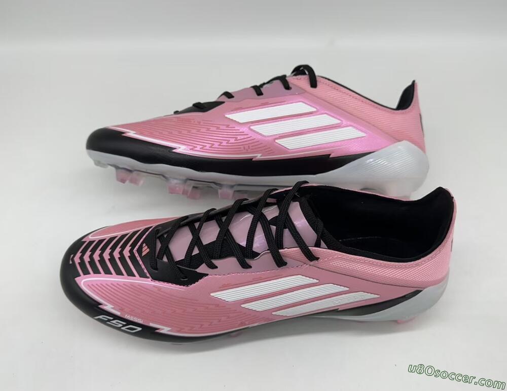 Messi x Adidas F50 Elite FG Firm Ground Soccer Cleats - Pink/Black/White