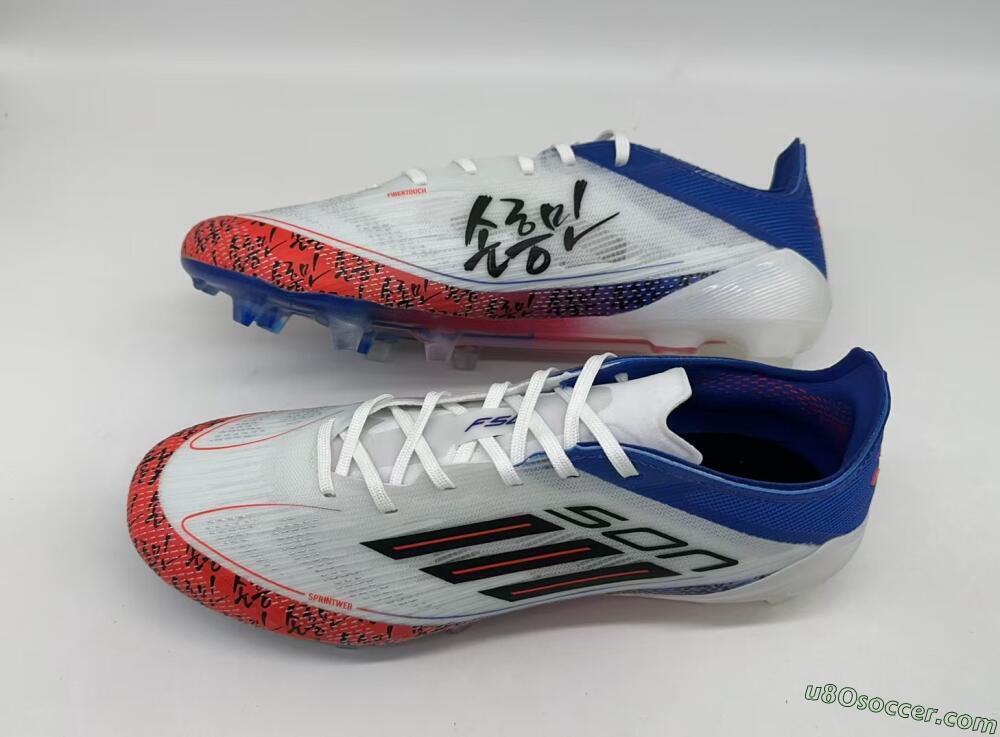 Adidas F50 Elite FG Firm Ground Soccer Cleats - White/Red/Blue
