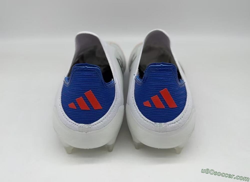 Adidas F50 Elite Laceless FG Firm Ground Soccer Cleats - White/Red/Blue