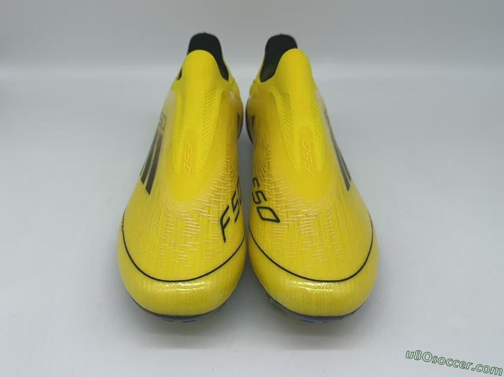 Adidas F50 Elite Laceless FG Firm Ground Soccer Cleats - Yellow/Black/Gold