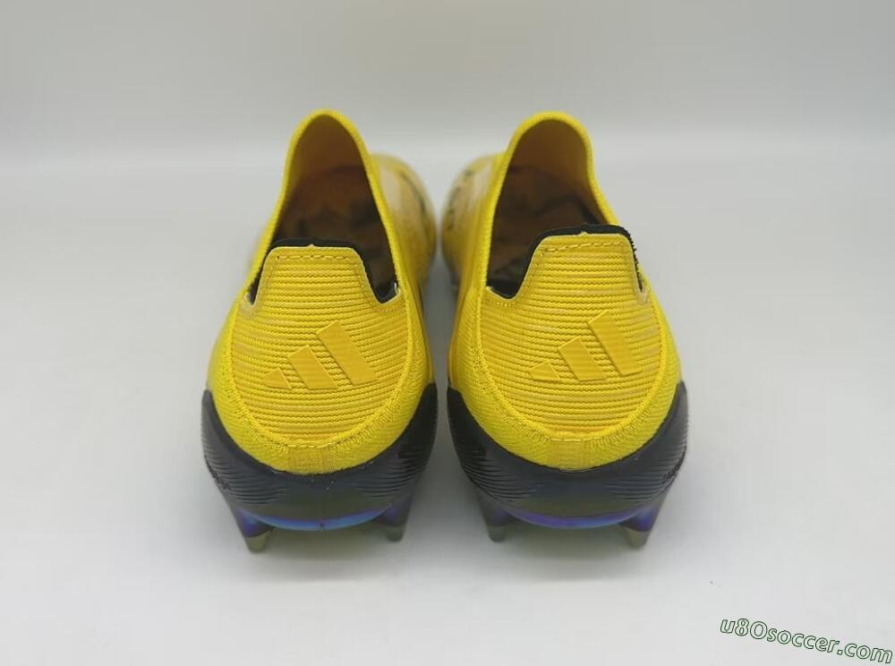 Adidas F50 Elite Laceless FG Firm Ground Soccer Cleats - Yellow/Black/Gold