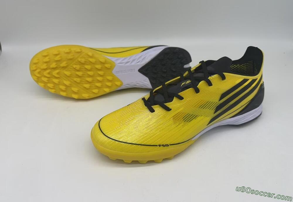Adidas F50 Pro TF Artificial Turf Soccer Shoes - Yellow/Black/White