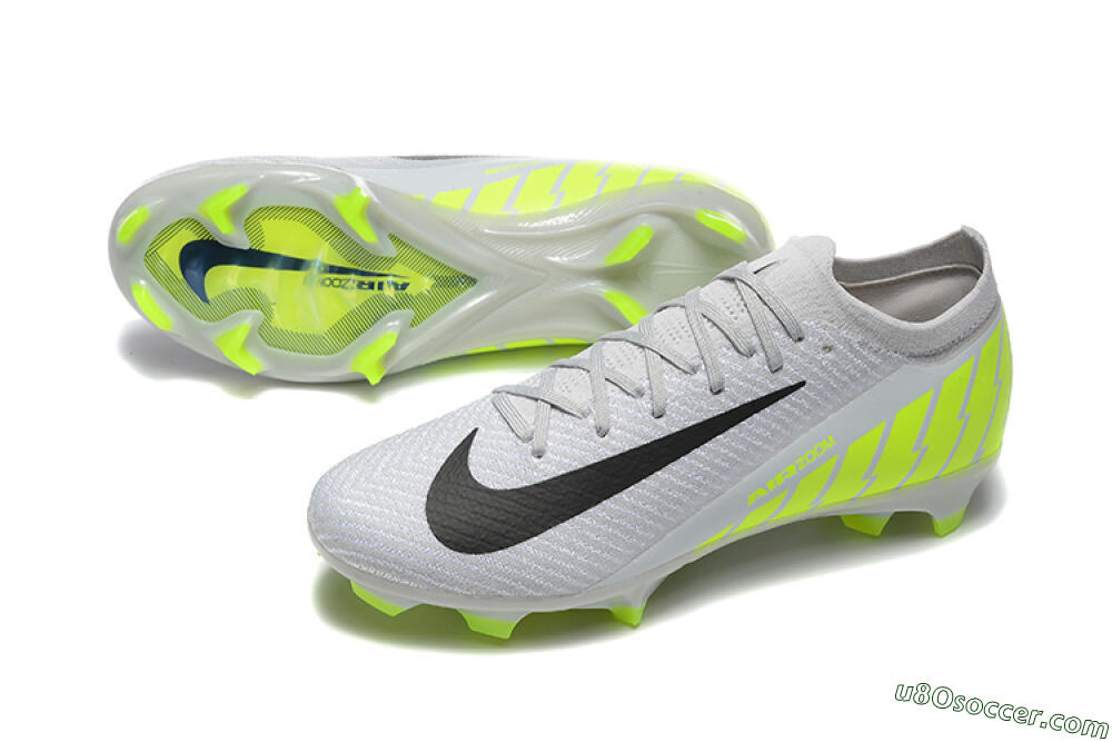 Nike Air Zoom Mercurial Vapor 16 Elite FG Firm Ground Soccer Cleats - Grey/Black/Yellow 3