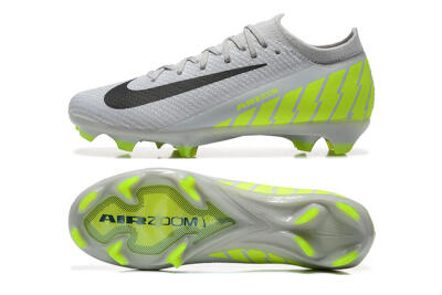 Nike Air Zoom Mercurial Vapor 16 Elite FG Firm Ground Soccer Cleats - Grey/Black/Yellow