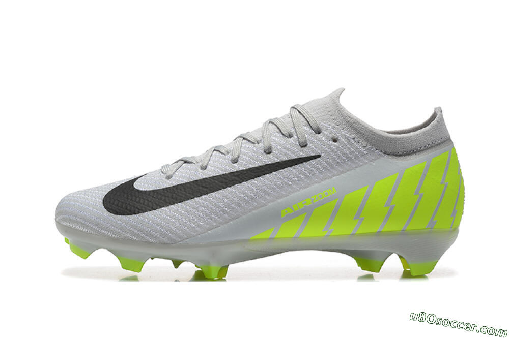 Nike Air Zoom Mercurial Vapor 16 Elite FG Firm Ground Soccer Cleats - Grey/Black/Yellow 2