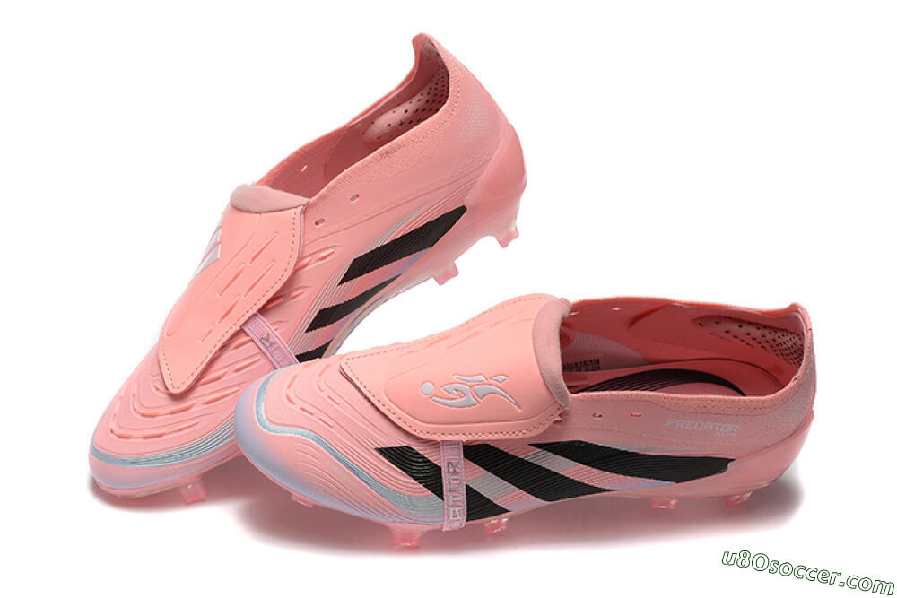 Adidas Predator Elite Foldover Tongue 25 FG Firm Ground Soccer Cleats - Pink/Black/Silver 6