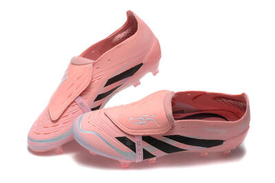 Adidas Predator Elite Foldover Tongue 25 FG Firm Ground Soccer Cleats - Pink/Black/Silver