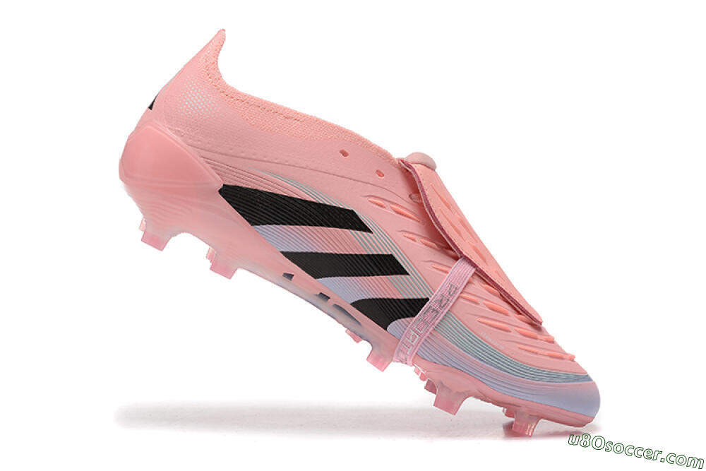 Adidas Predator Elite Foldover Tongue 25 FG Firm Ground Soccer Cleats - Pink/Black/Silver 7
