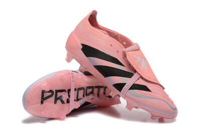 Adidas Predator Elite Foldover Tongue 25 FG Firm Ground Soccer Cleats - Pink/Black/Silver