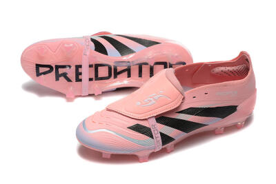Adidas Predator Elite Foldover Tongue 25 FG Firm Ground Soccer Cleats - Pink/Black/Silver