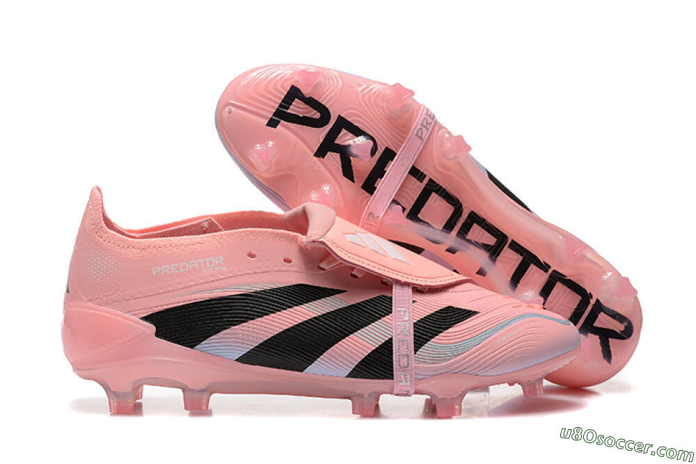 Adidas Predator Elite Foldover Tongue 25 FG Firm Ground Soccer Cleats - Pink/Black/Silver 1