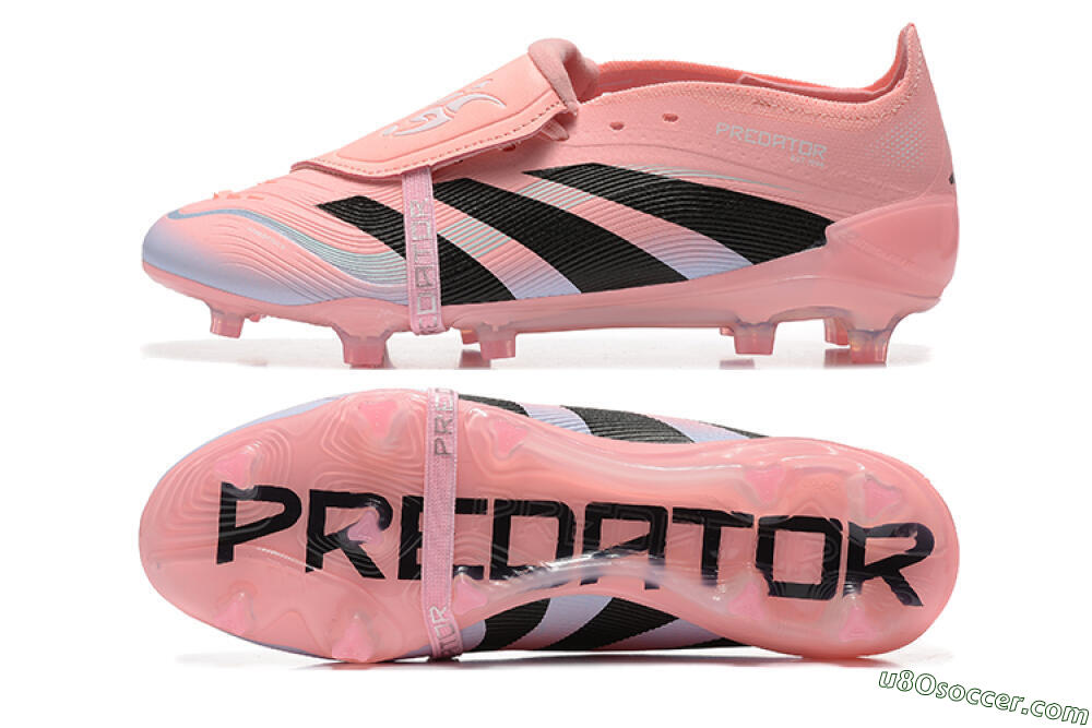 Adidas Predator Elite Foldover Tongue 25 FG Firm Ground Soccer Cleats - Pink/Black/Silver 0