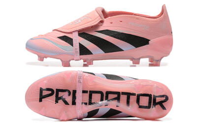 Adidas Predator Elite Foldover Tongue 25 FG Firm Ground Soccer Cleats - Pink/Black/Silver