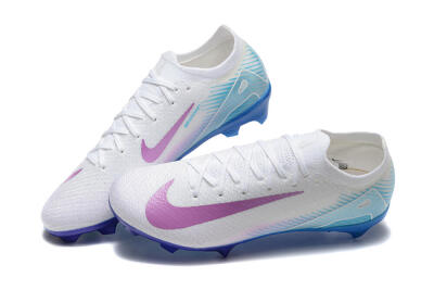 Nike Air Zoom Mercurial Vapor 16 Elite FG Firm Ground Soccer Cleats - White/Purple/Blue