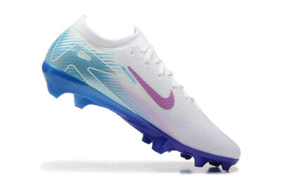 Nike Air Zoom Mercurial Vapor 16 Elite FG Firm Ground Soccer Cleats - White/Purple/Blue