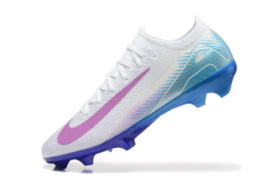 Nike Air Zoom Mercurial Vapor 16 Elite FG Firm Ground Soccer Cleats - White/Purple/Blue