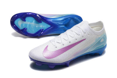 Nike Air Zoom Mercurial Vapor 16 Elite FG Firm Ground Soccer Cleats - White/Purple/Blue