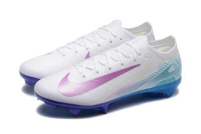 Nike Air Zoom Mercurial Vapor 16 Elite FG Firm Ground Soccer Cleats - White/Purple/Blue